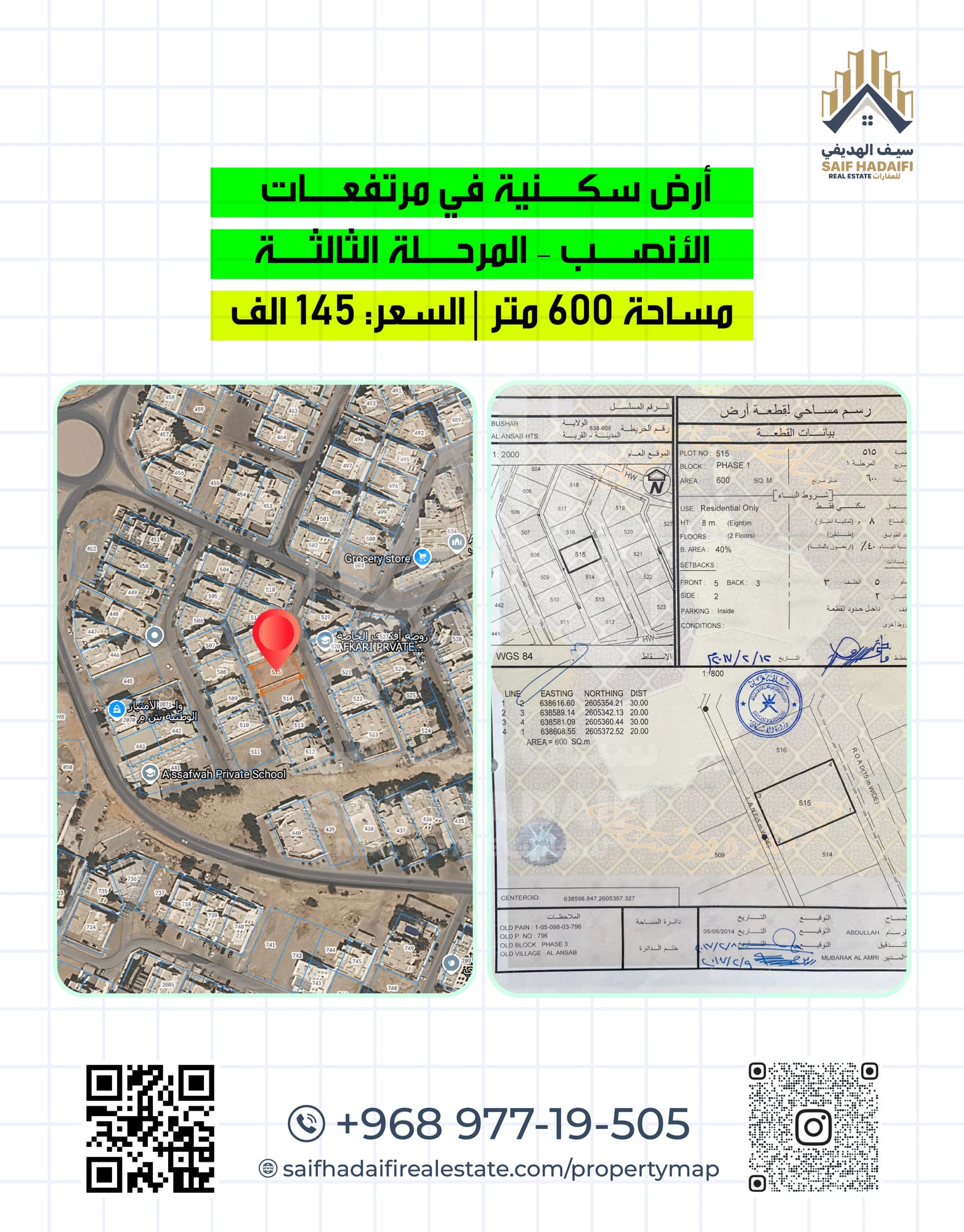 أرض سكنية في مرتفعات الأنصب قريب جامع مرتفعات الانصب — view 2